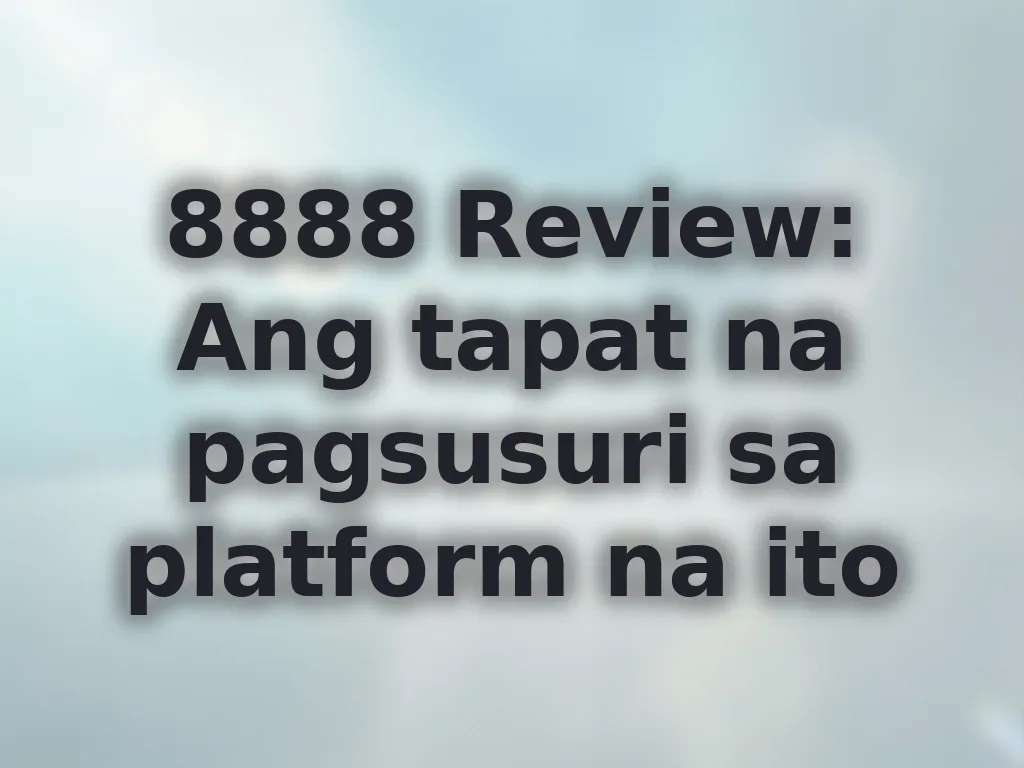 Pagsusuri sa 8888